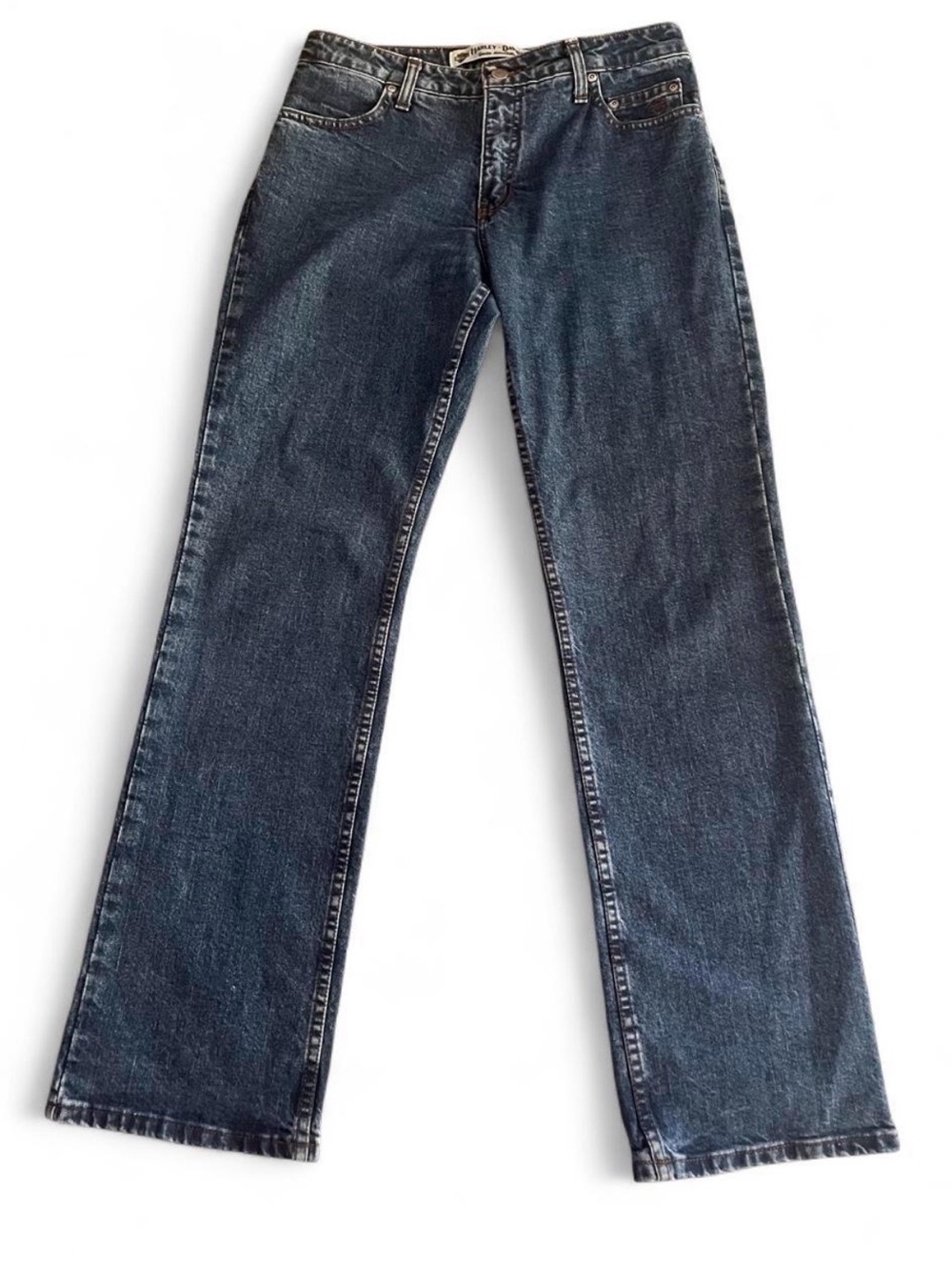 Vintage Harley Davidson Women’s Bootcut Jeans Size 6 Y2K Dark Wash